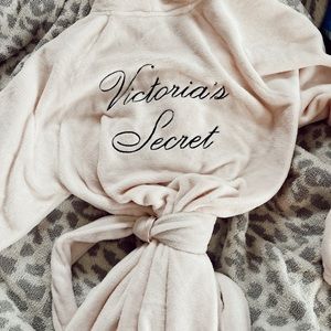 baby pink soft plush VS robe